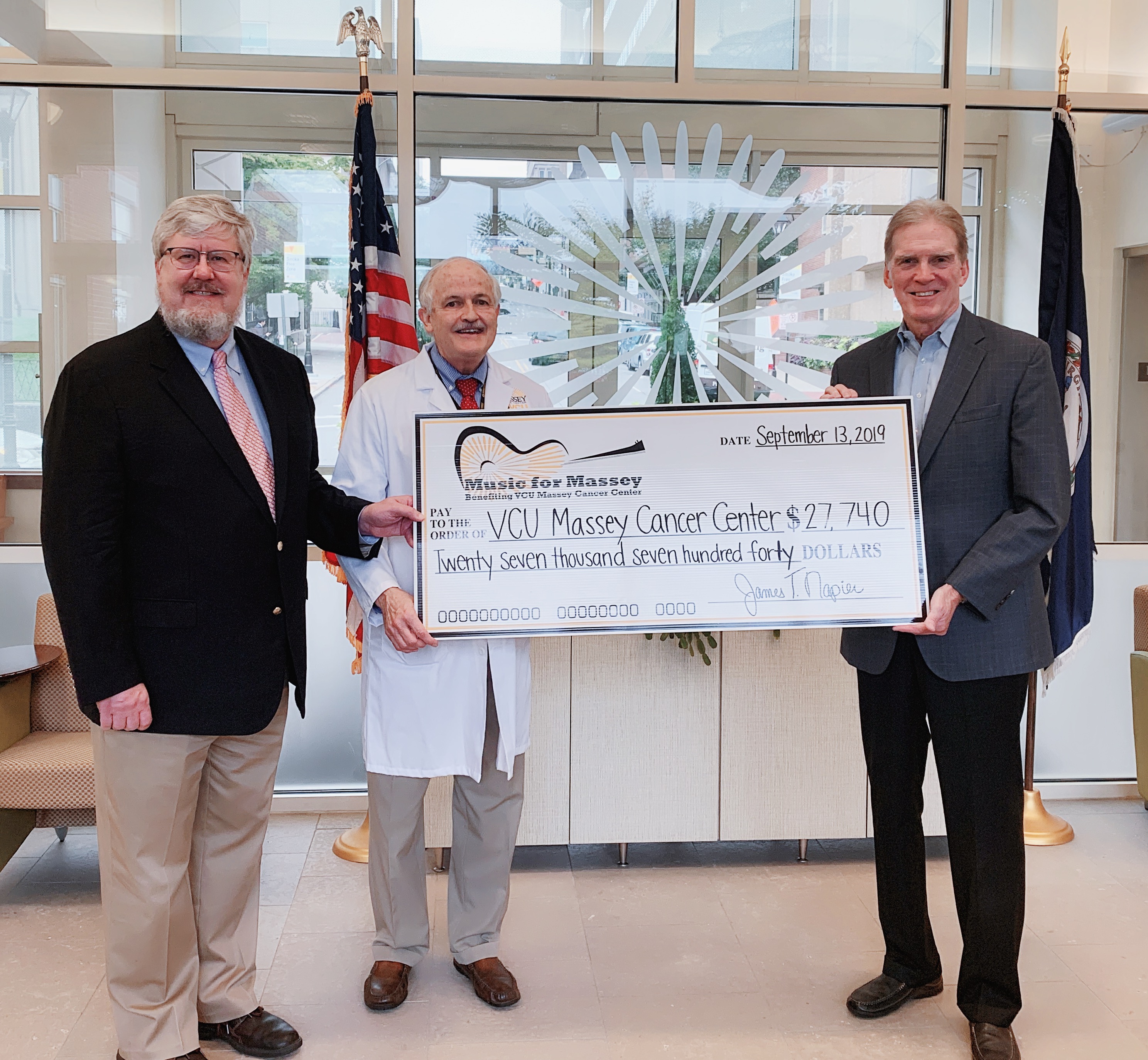 Music for Massey final check donation